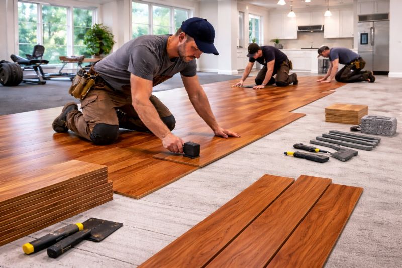Cherry Floor Installation in Buford, GA