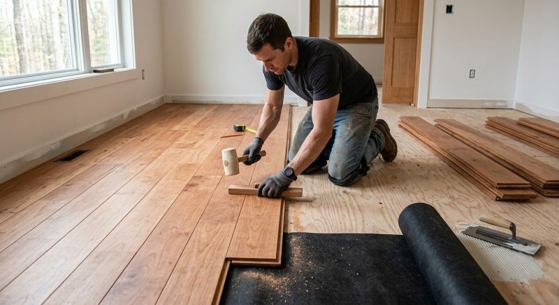 Cherry Floor Installation in Marietta, GA