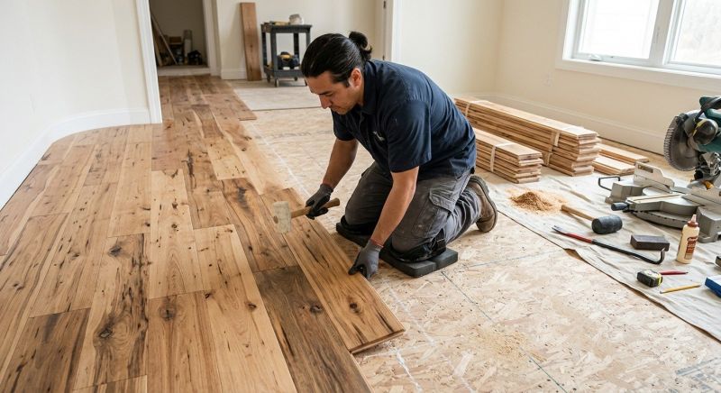 Hickory Floor Installation in Suwanee, GA