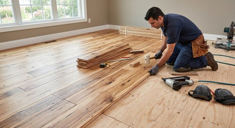 Hickory Floor Installation in Suwanee, GA