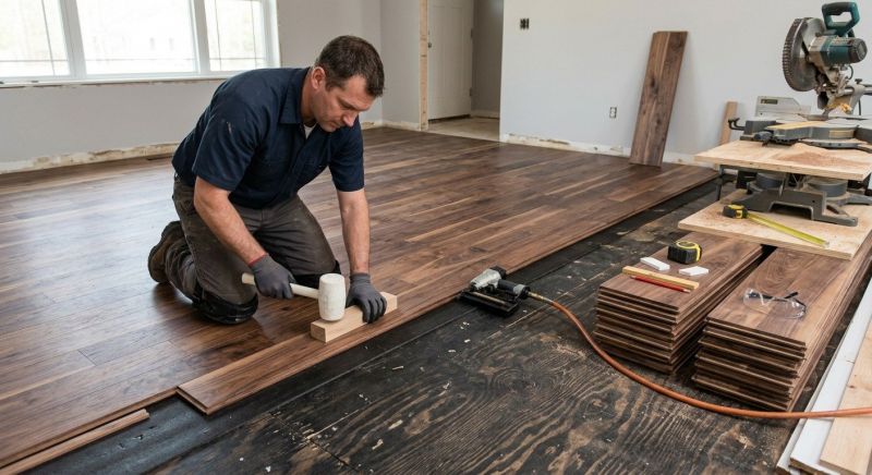 Walnut Flooring Installation in Suwanee, GA